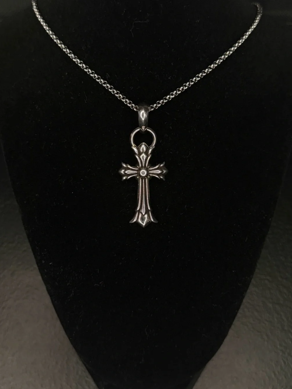 Chrome Hearts Double Floral Cross Stacked Unisex Necklace